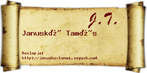Januskó Tamás névjegykártya